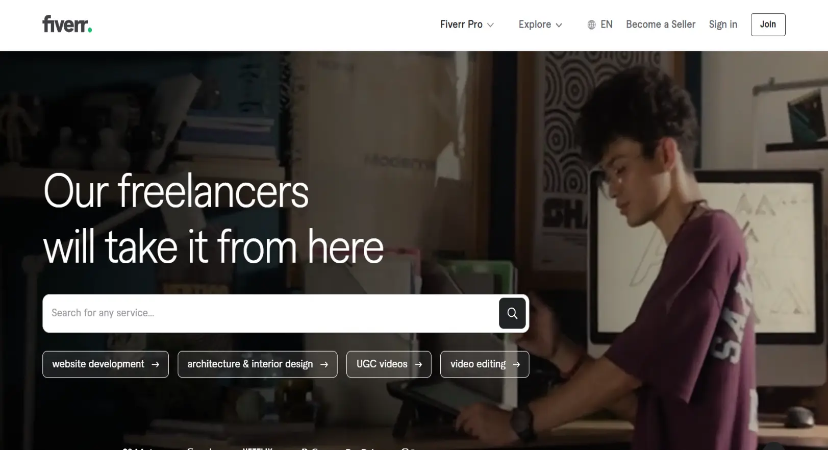 Fiverr Freelance Site Görseli