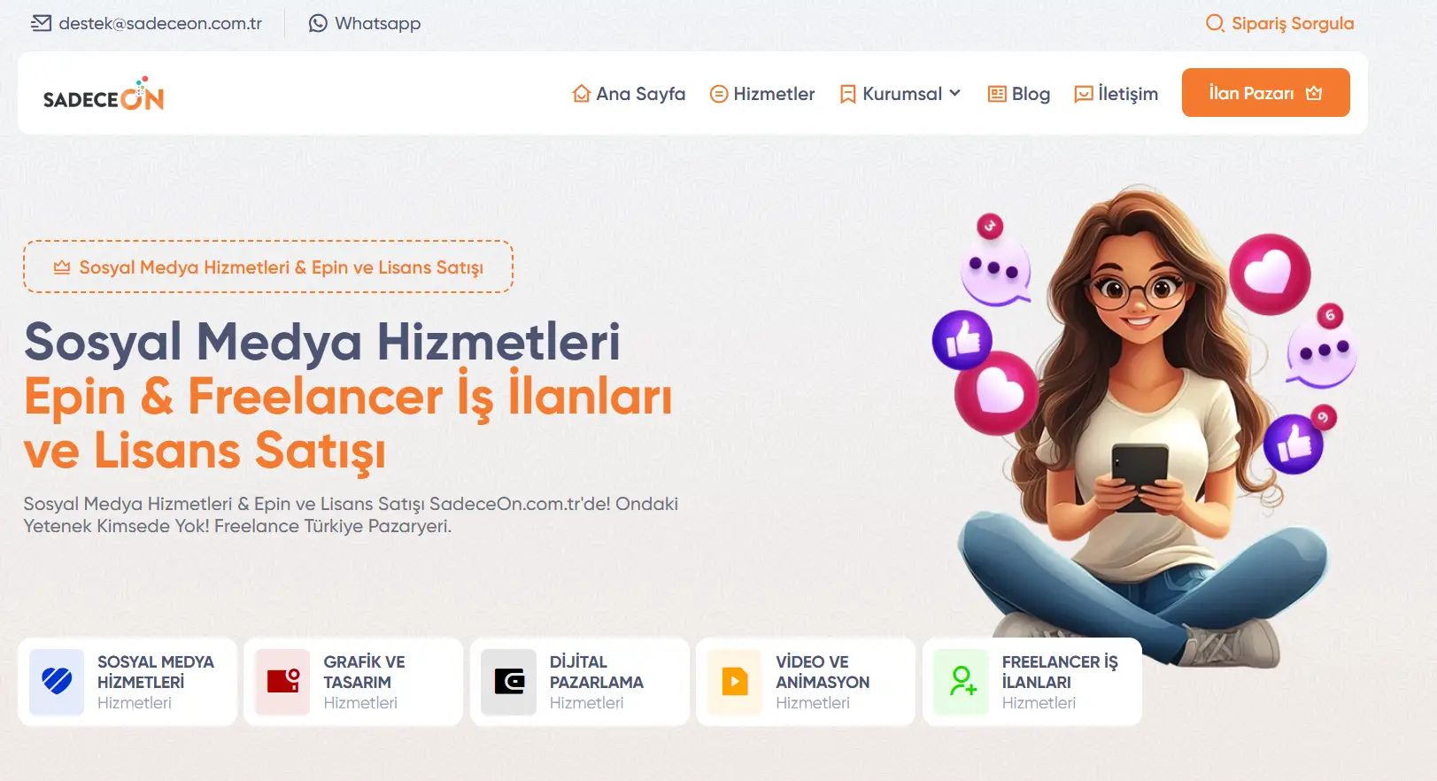 SadeceOn Freelance Site Görseli