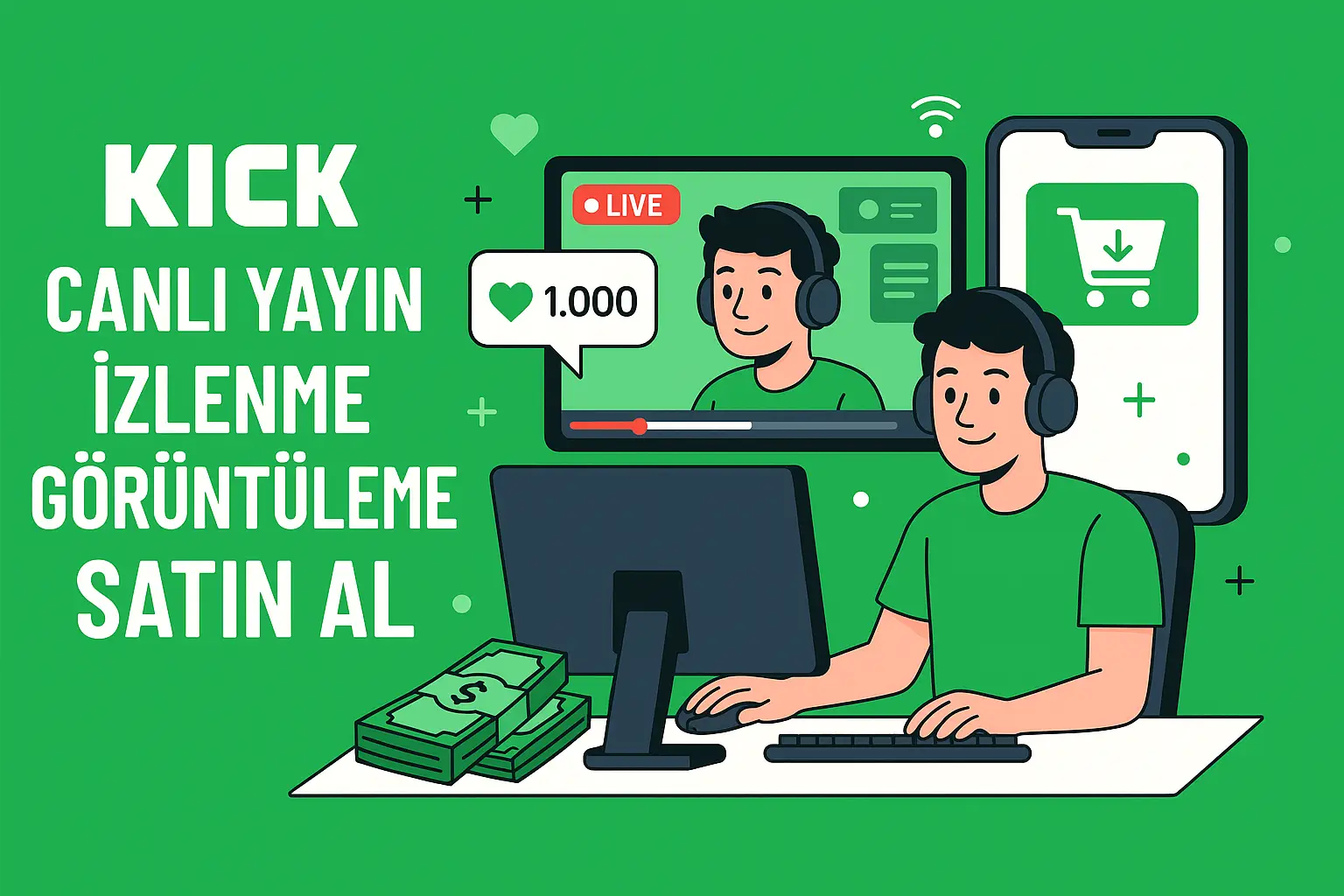 Kick Canlı Yayın İzlenme Görüntüleme Satın Al